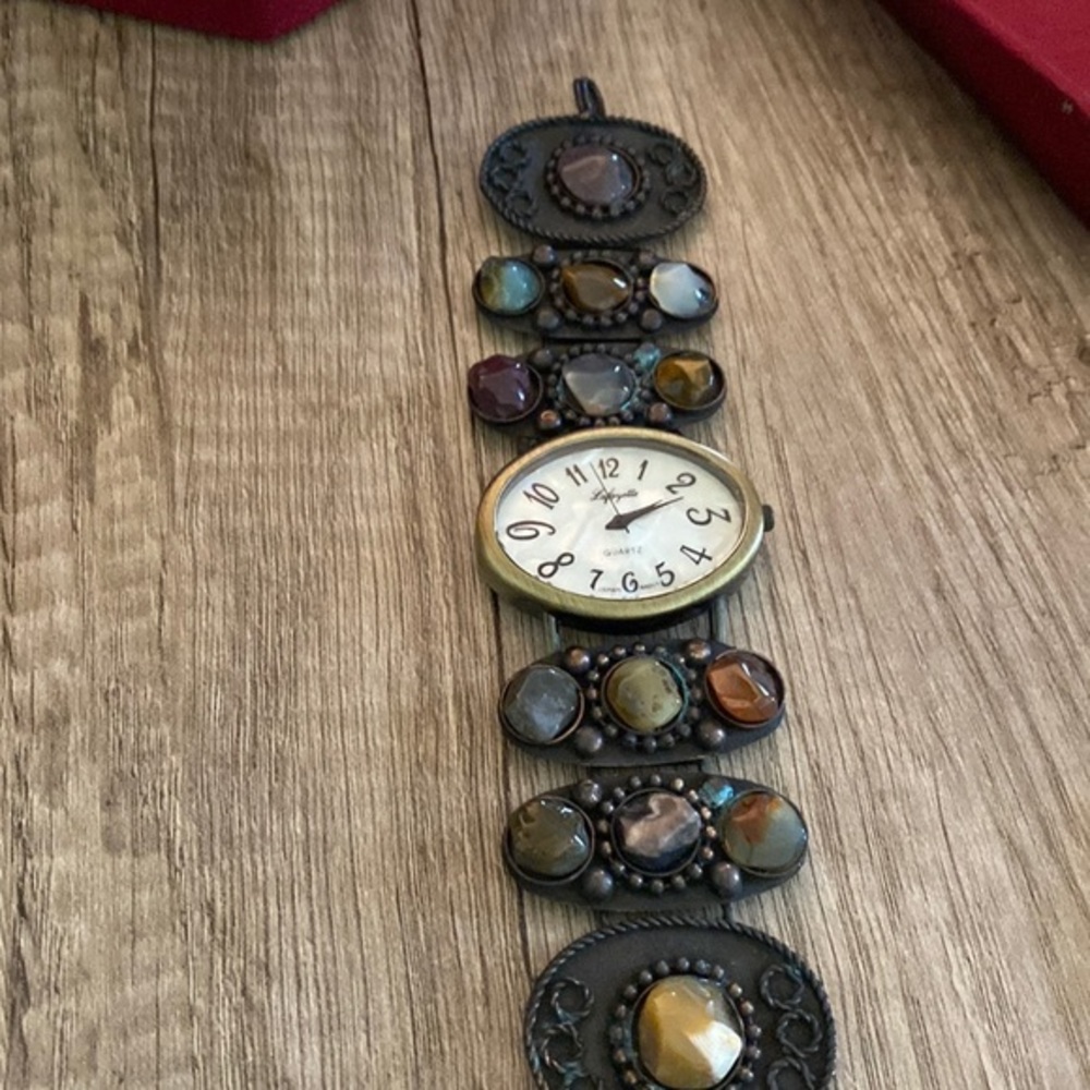 Lafayette watch with Quartz movement EUC Needs battery Beautiful warmtones